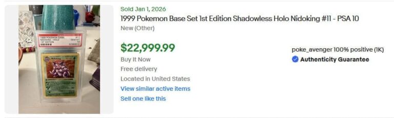 Pokémon-Karten-Top-Verkäufe-Höchstpreise-Januar-2026-Nidoking-11-102-Base-Set-1st-Edition-PSA-10