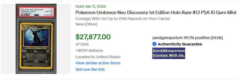 Pokémon-Karten-Top-Verkäufe-Höchstpreise-Januar-2026-Umbreon-Nachtara-13-Neo-Discovery-PSA-10-Englisch