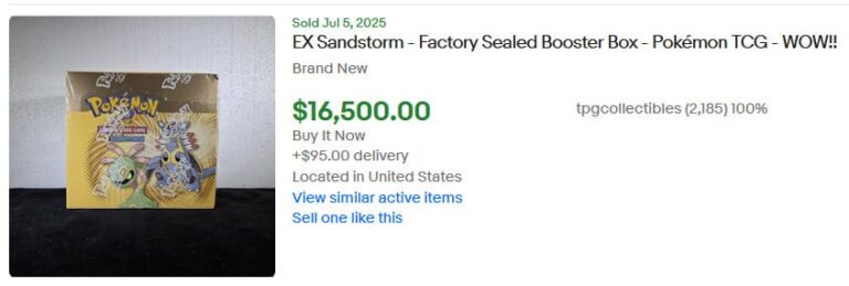 Pokémon-Karten-Top-Verkäufe-Höchstpreise-Juli-2025-EX-Sandstorm-Booster-Display