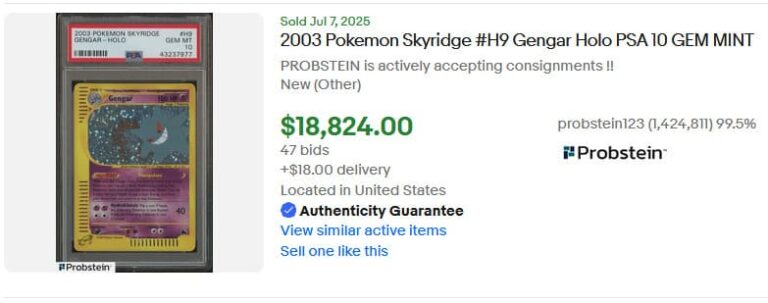 Pokémon-Karten-Top-Verkäufe-Höchstpreise-Juli-2025-Gengar-Skyridge-PSA-10