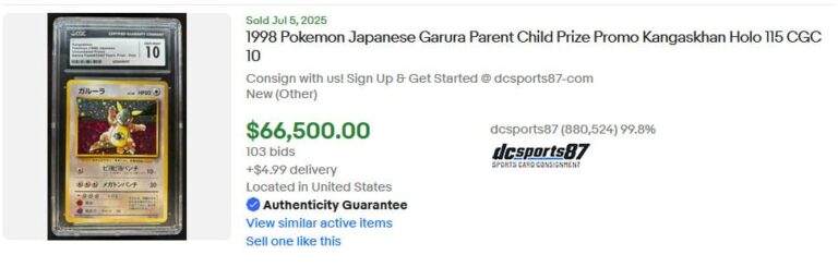 Pokémon-Karten-Top-Verkäufe-Höchstpreise-Juli-2025-Kangama-Kangaskhan-Family-Promo-CGC-10