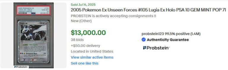 Pokémon-Karten-Top-Verkäufe-Höchstpreise-Juli-2025-Lugia-ex-Unseen-Forces-PSA-10