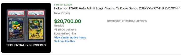 Pokémon-Karten-Top-Verkäufe-Höchstpreise-Juli-2025-Luigi-Pikachu-PSA-10