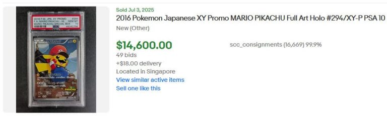 Pokémon-Karten-Top-Verkäufe-Höchstpreise-Juli-2025-Mario-Pikachu-PSA-10