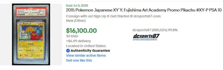 Pokémon-Karten-Top-Verkäufe-Höchstpreise-Juli-2025-Pikachu-Art-Academy-PSA-10
