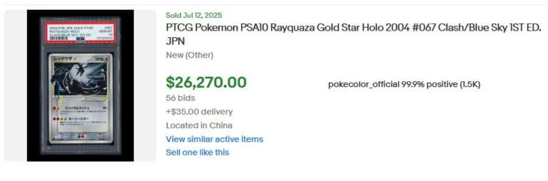 Pokémon-Karten-Top-Verkäufe-Höchstpreise-Juli-2025-Rayquaza-Goldstar-Japanese-PSA-10