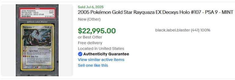 Pokémon-Karten-Top-Verkäufe-Höchstpreise-Juli-2025-Rayquaza-Goldstar-PSA-9
