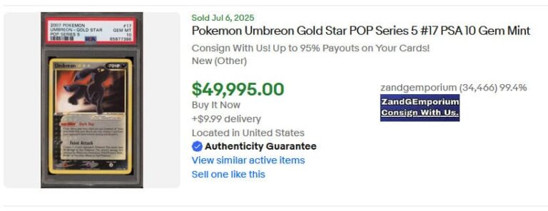 Pokémon-Karten-Top-Verkäufe-Höchstpreise-Juli-2025-Umbreon-Nachtara-Goldstar-POP-Series-5-PSA-10