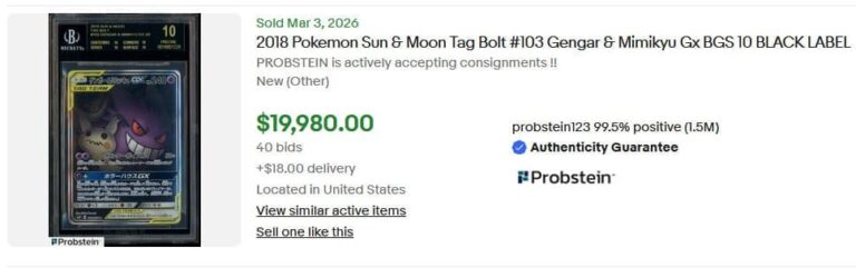 Pokémon-Karten-Top-Verkäufe-Höchstpreise-März-2026-Gengar-Mimikyu-Mimigma-103-Japanese-BGS-10-Black-Label