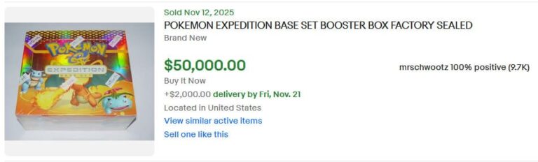 Pokémon-Karten-Top-Verkäufe-Höchstpreise-November-2025-Expedition-Booster-Display