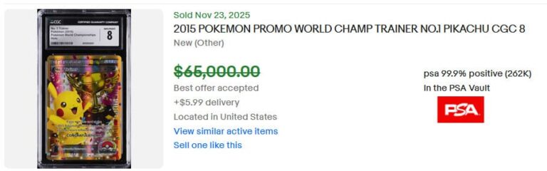 Pokémon-Karten-Top-Verkäufe-Höchstpreise-November-2025-Pikachu-No.1-Trainer-World-Championships-2025-CGC-8