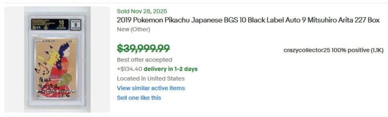 Pokémon-Karten-Top-Verkäufe-Höchstpreise-November-2025-Stamp-Pikachu-BGS-10-Black-Label
