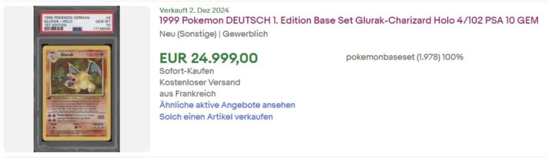 Pokémon-Karten-Top-Verkäufe-Höchstpreise-November-Dezember-2024-Glurak-PSA-10