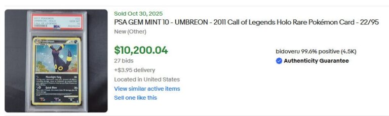 Pokémon-Karten-Top-Verkäufe-Höchstpreise-Novemberr-2025-Umbreon-Call-of-Legends-PSA-10