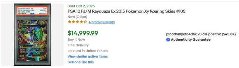 Pokémon-Karten-Top-Verkäufe-Höchstpreise-Oktober-2025-M-Rayquaza-EX-Roaring-Skies-PSA-10