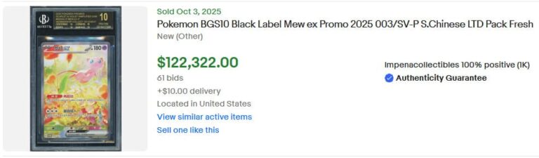 Pokémon-Karten-Top-Verkäufe-Höchstpreise-Oktober-2025-Mew-ex-053-China-BGS-10