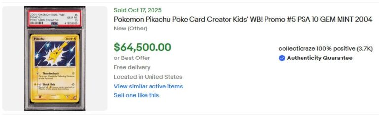 Pokémon-Karten-Top-Verkäufe-Höchstpreise-Oktober-2025-Pikachu-Poké-Card-Creator-Pack-PSA-10