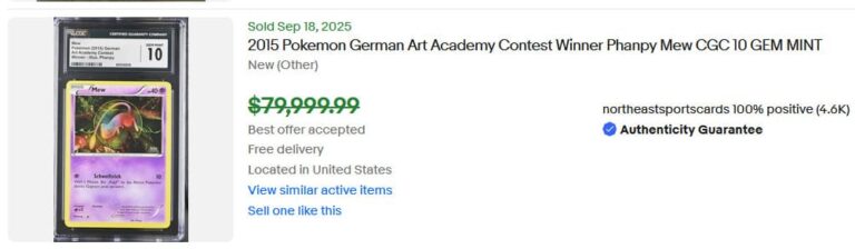 Pokémon-Karten-Top-Verkäufe-Höchstpreise-September-2025-Art-Academy-Mew-CGC-10
