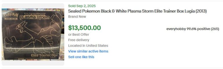 Pokémon-Karten-Top-Verkäufe-Höchstpreise-September-2025-Plasma-Storm-Elite-Trainer-Box