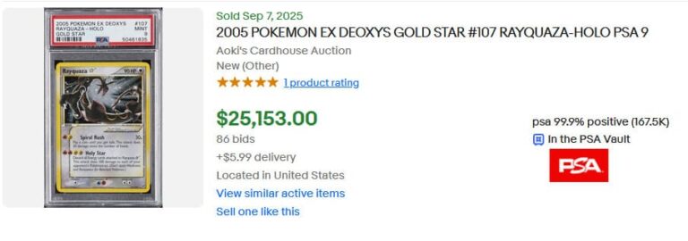 Pokémon-Karten-Top-Verkäufe-Höchstpreise-September-2025-Rayquaza-Goldstar-PSA-9