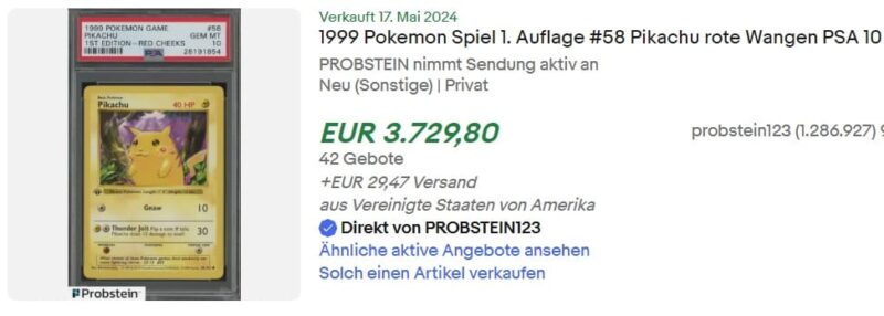 Pokémon-Karten-Top-Verkäufe-Mai-2024-Pikachu-Base-Set_PSA-10