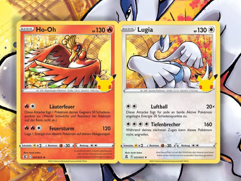 Pokemon-Karten-Verbundene-Illustrationen-Ho-Oh-Lugia-Celebrations-TCG-Sammelkartenspiel