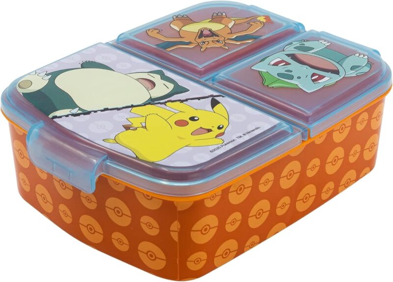 Pokémon-Lunchbox-Brotdose-Pikachu-Relaxo-Glurak-Bisasam