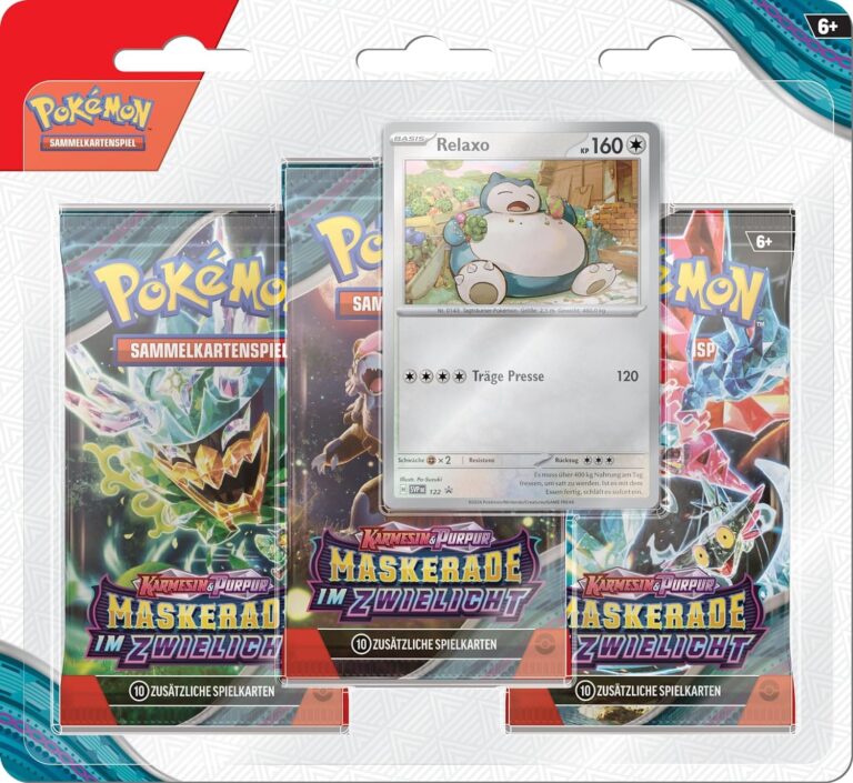 Pokémon-Maskerade-im-Zwielicht-Booster-Blister-Relaxo-Deutsch-Twilight-Masquerade-TCG-Sammelkartenspiel