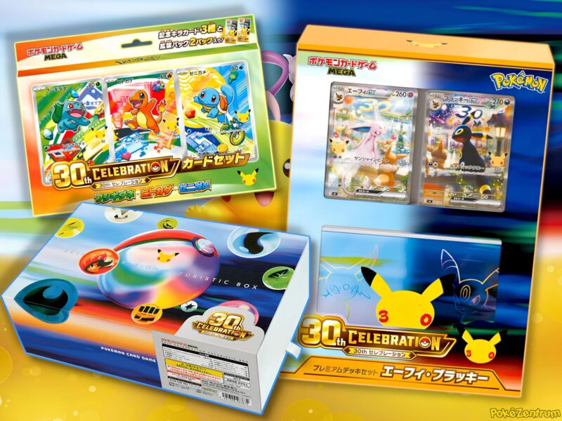 Pokémon-Mega-Expansion-Pack-30th-Celebration-Sets-Boxen-Kollektionen-Collections-TCG-Japan