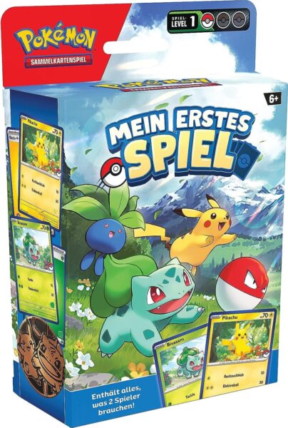 Pokémon-Mein-erstes-Spiel-Deck-Box-Pikachu-Bisasam-Sammelkarten-TCG-Regeln-Spielregeln-lernen