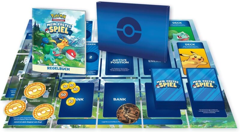 Pokémon-Mein-erstes-Spiel-Deck-Box-Pikachu-Bisasam-Sammelkarten-TCG-Regeln-lernen-Inhalt