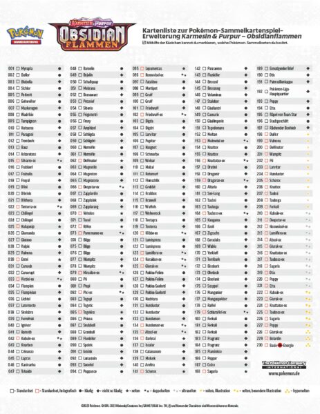 Pokemon-Obsidianflammen-Obsidian-Flames-Kartenliste-Checkliste