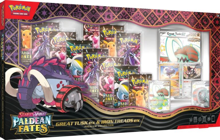 Pokémon-Paldean-Fates-Paldeas-Schicksale-Great-Tusk-ex-Iron-Treads-ex-Premium-Collection-Box