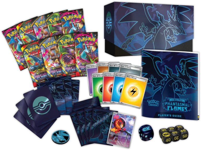 Pokémon-Phantasmal-Flames-Elite-Trainer-Box-Mega-Charizard-Glurak-Englisch-Contents-Inhalt