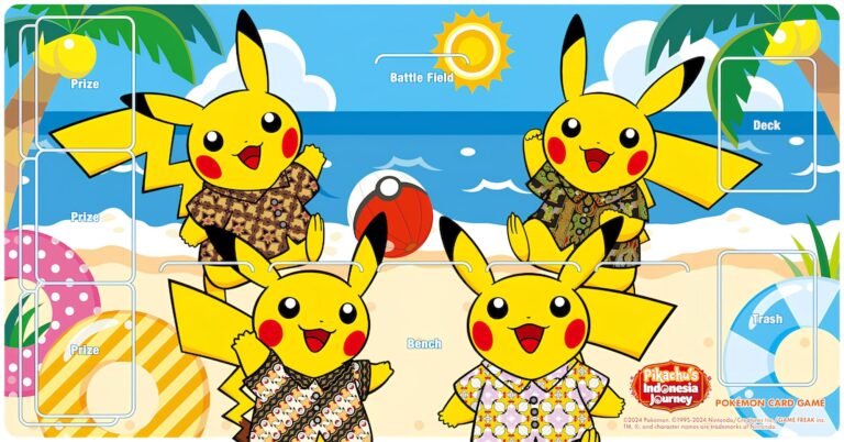 Pokémon-Pikachu-Batik-Shirt-Set-Indonesia-Journey-Indonesien-Playmat-Spielmatte