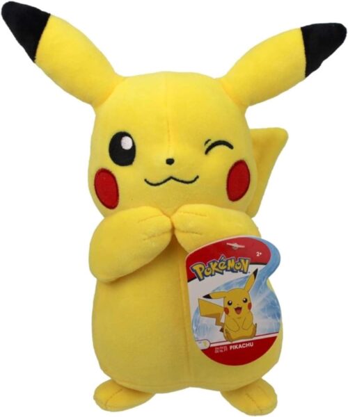 Pokémon-Pikachu-Kuscheltier-Plüschtier-Stofftier-Plüschfigur-20cm-zwinkernd