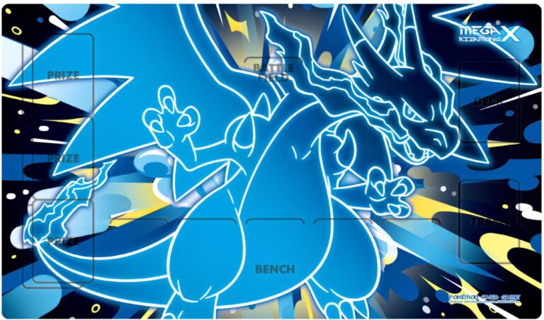 Pokémon-Playmat-Spielmatte-Zubehör-Mega-Charizard-Glurak-X-Korea-TCG-Sammelkartenspiel