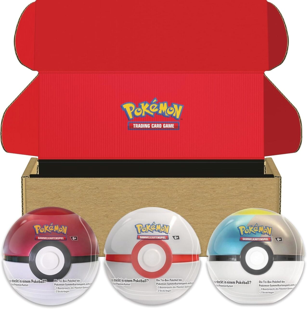 Pokémon-Pokéball-Tin-Box-Bundle-Herbst-2024-Premierball-Mondball-TCG-Sammelkartenspiel