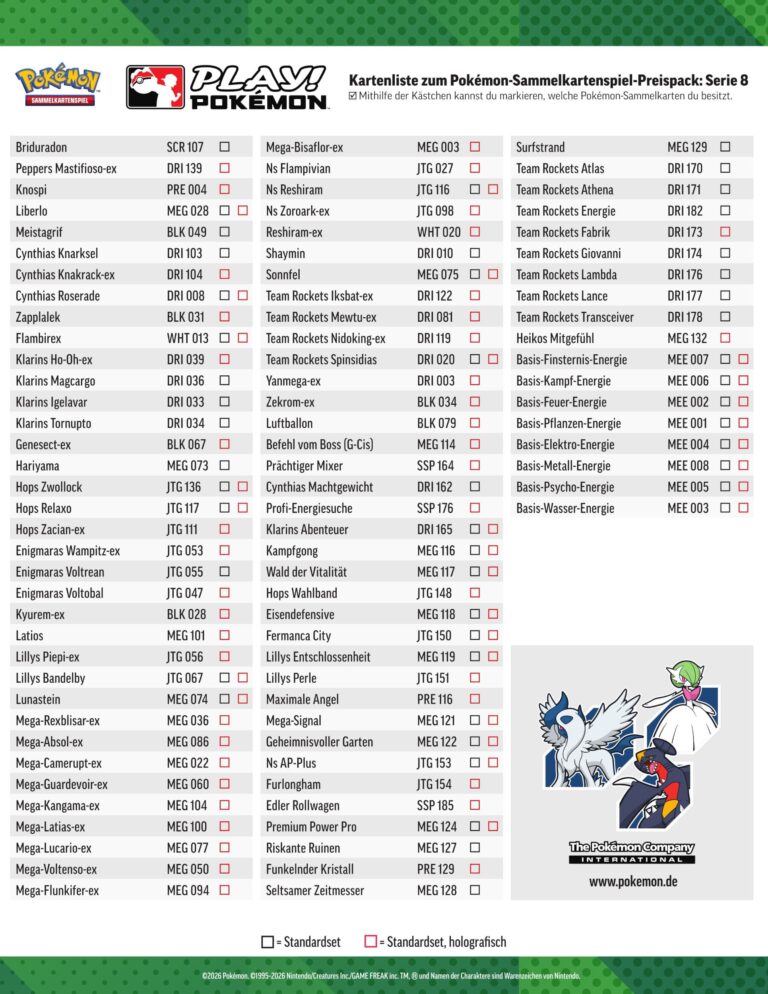 Pokémon-Preispack-Serie-8-Kartenliste-Deutsch-TCG-Sammelkartenspiel