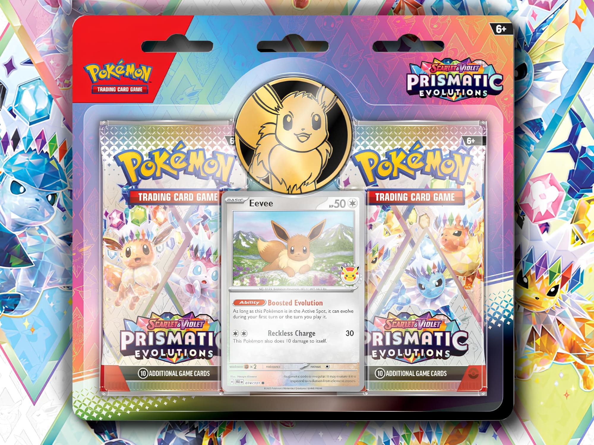 Pokémon-Prismatic-Evolutions-Prismatische-Entwicklungen-2-Pack-Blister-Pokémon-Day-Eevee-Evoli-TCG-2025-1