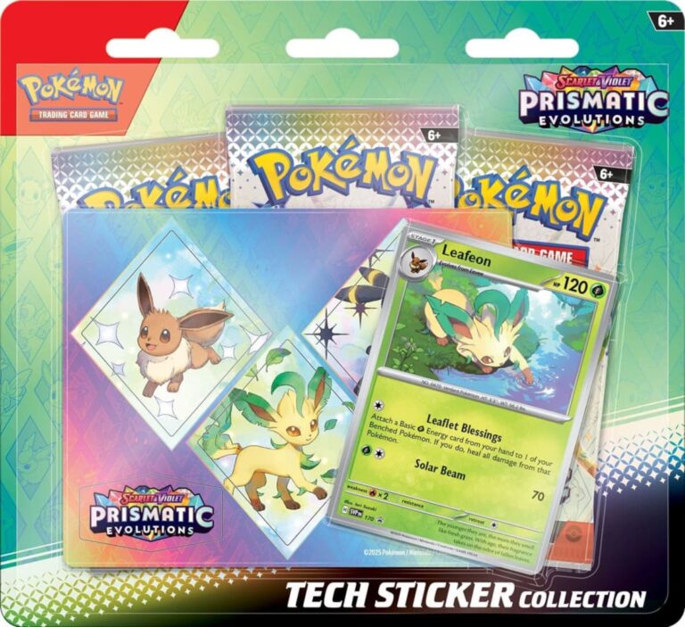 Pokémon-Prismatic-Evolutions-Prismatische-Entwicklungen-Tech-Sticker-Collection-Leafeon