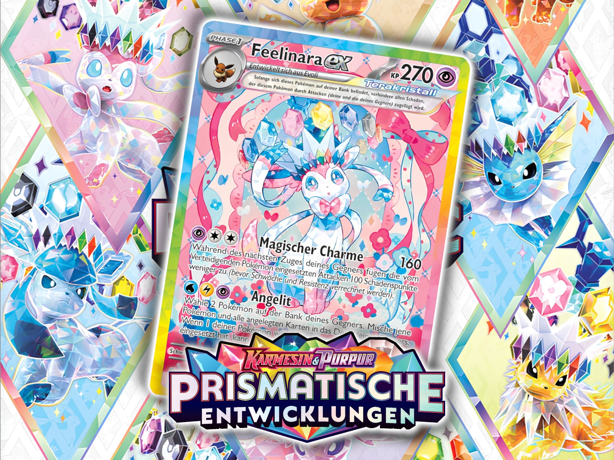 Pokémon-Prismatische-Entwicklungen-Prismatic-Evolutions-Feelinara-ex-Spcial-Art-Rare-Vollbild-Full-Art-Karte-Deutsch