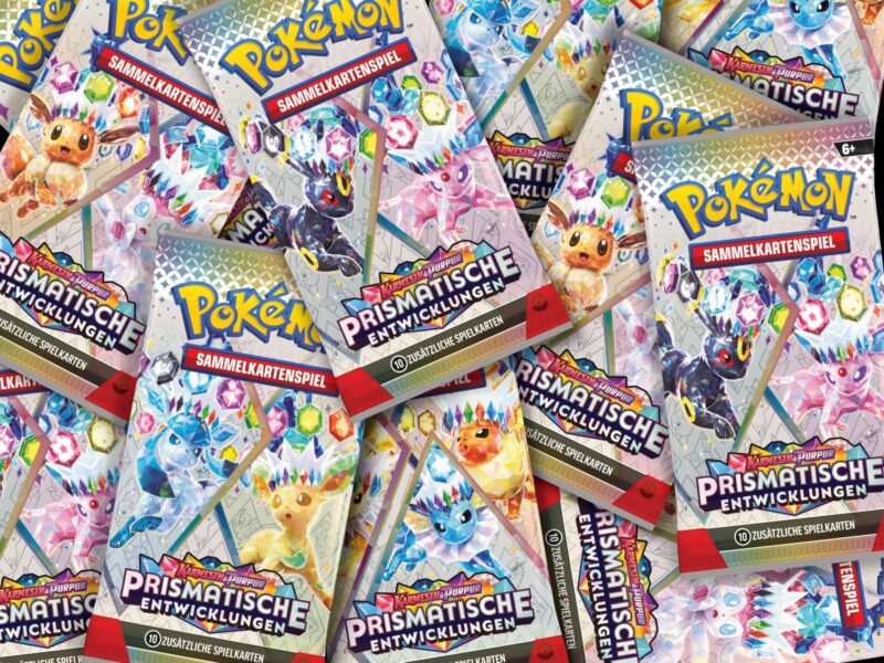 Pokémon-Prismatische-Entwicklungen-Prismatic-Evolutions-Reprint-Booster-Packs-Boxen-Kollektionen