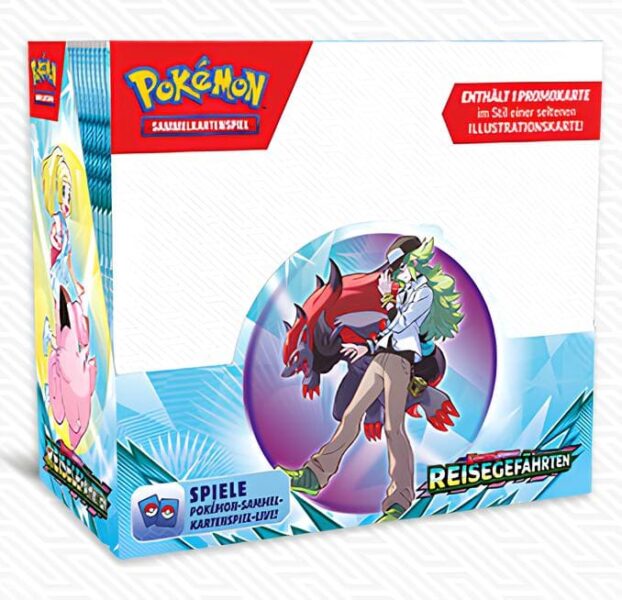 Pokémon-Reisegefährten-Aufgewertetes-Booster-Display-Box-TCG-Sammekartenspiel-Karmesin-Purpur-2025-Deutsch