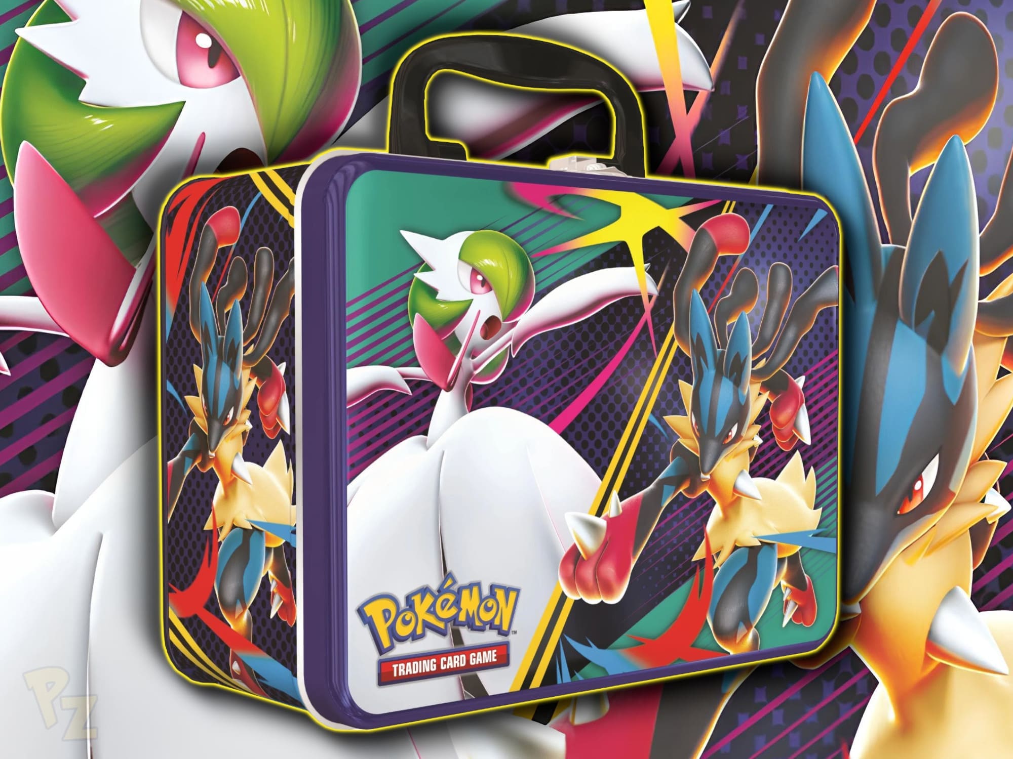 Pokémon-Sammelkoffer-Collectors-Chest-Herbst-2025-Mega-Lucario-Guardevoir