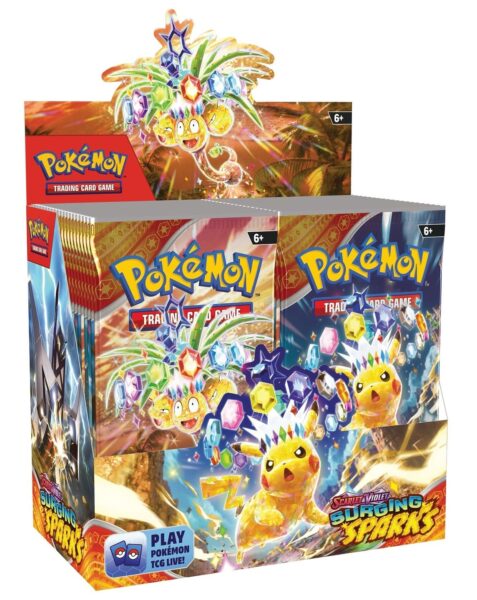 Pokémon-Scarlet-Violet-Surging-Sparks-Booster-Display-Box-Englisch-TCG-Sammelkartenspiel