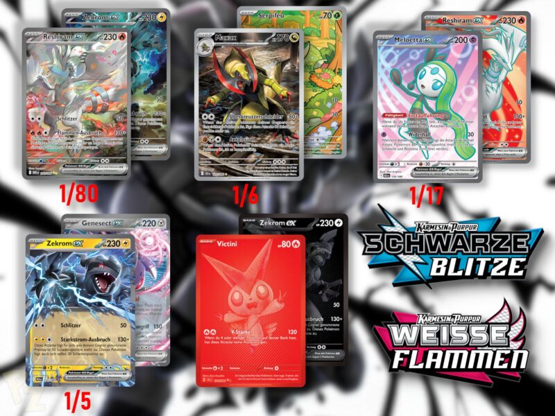 Pokémon-Schwarze-Blitze-Weiße-Flammen-Karten-Pull-Rates-Black-Bolt-White-Flare-TCG-Sammelkartenspiel
