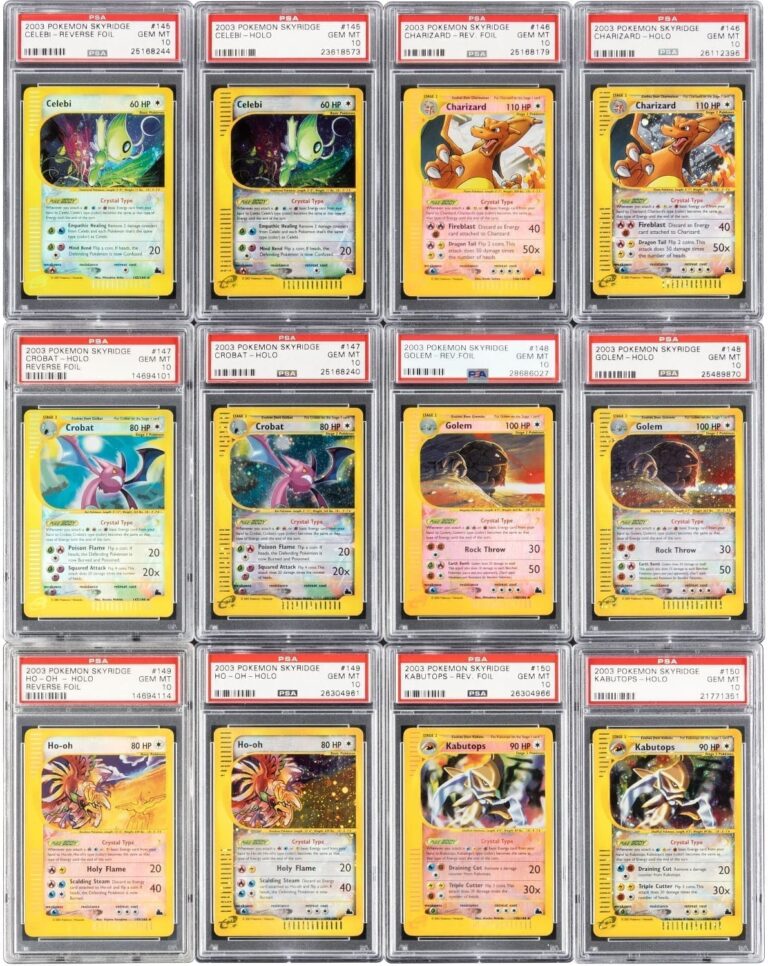 Pokémon-Skyridge-PSA-10-Master-Set-Cards-Karten-Englisch-TCG