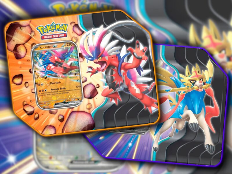 Pokémon-Slashing-Legends-Tin-Box-Koraidon-Zacian-TCG-Sammelkartenspiel