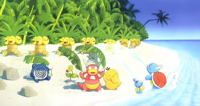 Pokémon-Southern-Islands-Collection-Postkarte-Strand